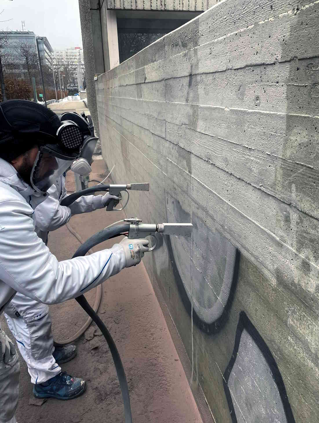 Graffitientfernung Sichtbeton
